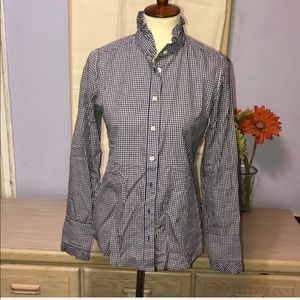🌹 J Crew checkers button down shirt Sz 6